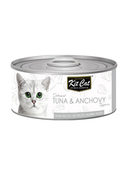 Kit Cat Deboned Tuna & Anchovy Toppers Wet Cat Food, 6 x 80g