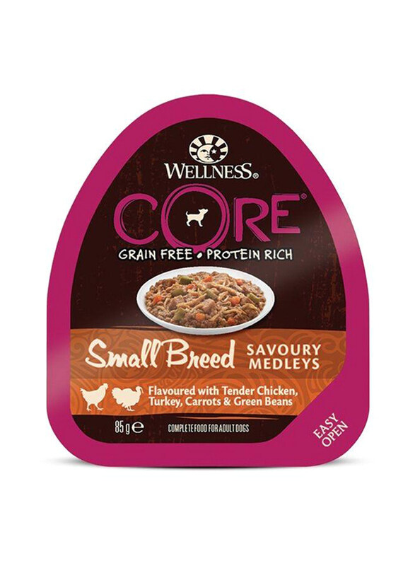 

Wellness Core Chicken & Turkey Small Breed Wet Dog Food, 3 x 85g