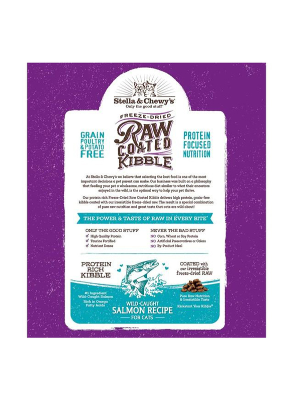Stella & Chewy's Cat-Raw Coated Kibble Salmon Dry Cat Food, 5lbs