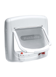 PetSafe Magnetic 4-Way Locking Deluxe Cat Flap Pet Door, White