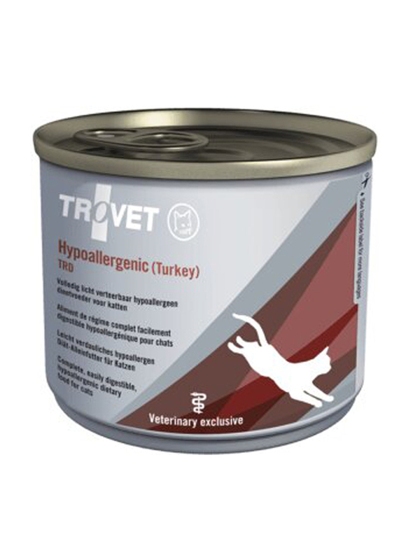 

Trovet Hypoallergenic Turkey Cat Wet Food Can, 3 x 200g