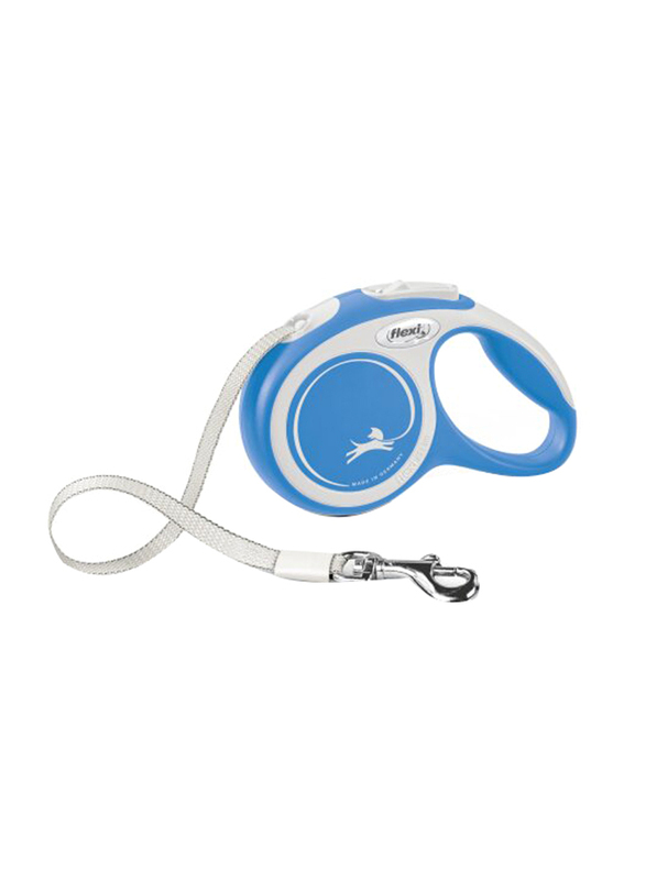 Flexi New Comfort Tape Safety Dogs Leash, Small, 5m, Blue