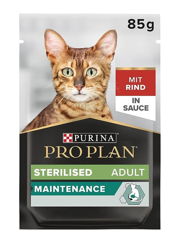 Purina Pro Plan Sterilised Cat Gig Beef Cat Wet Food, 26 x 85g