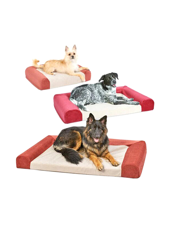 Midwest Signature Quiettime Memory Foam Sofa Bed for Cats & Dogs, Extra Large, Red