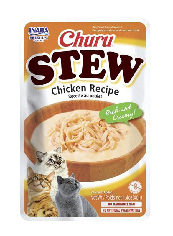 

Inaba Churu Stew Chicken Recipe Treats Cat Wet Food, 6 x 40g