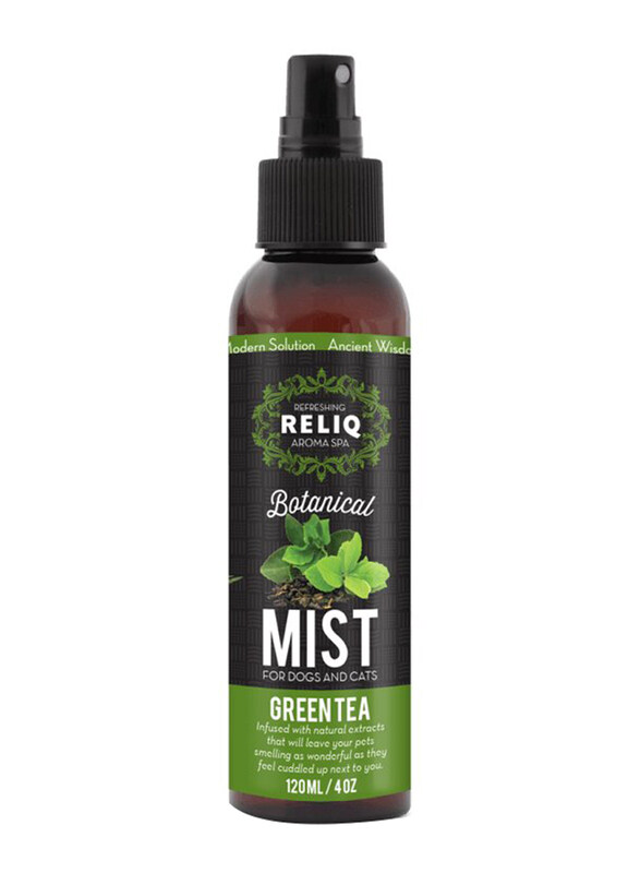 Reliq Green Tea Perfume/Mist for Dog & Cat, 120ml, Green