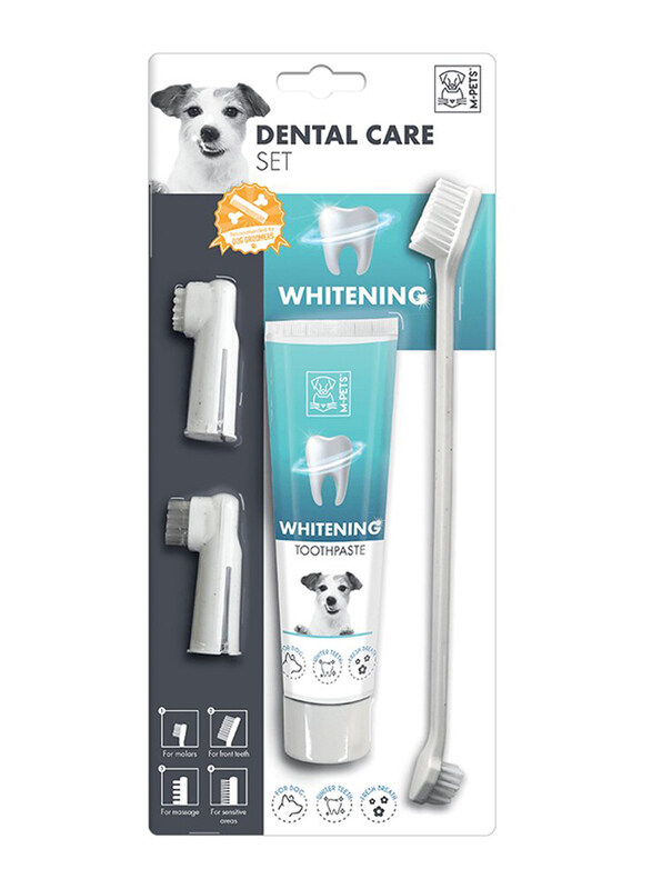 

M-Pets Dental Care Set Whitening Toothpaste Kit, White