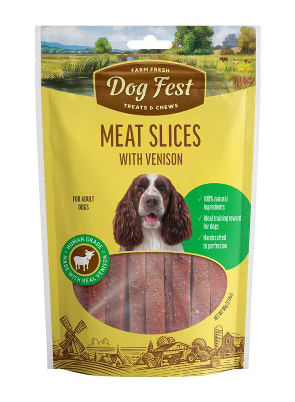 

Dog Fest Slices with Venison Adult Dog Dry Food, 90g