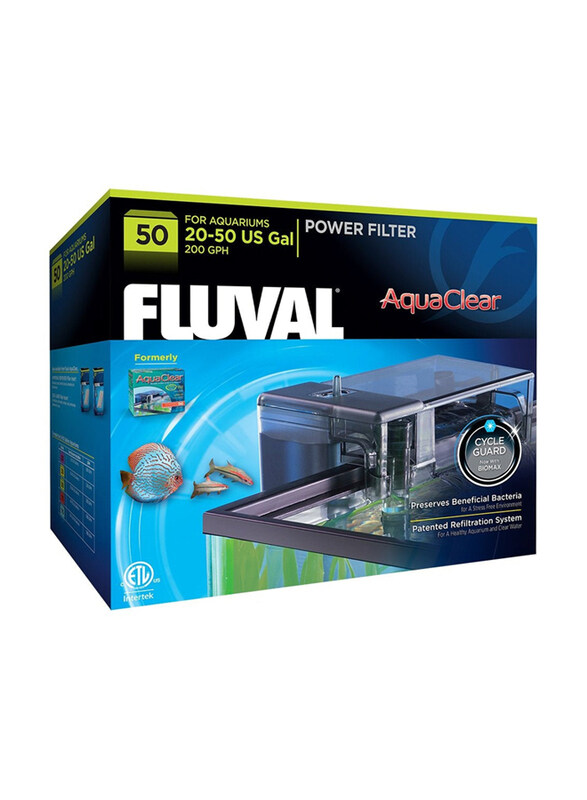 

Fluval Aquaclear 50 Power Filter, 20-50 US Gal, 76-190 Liters, Black