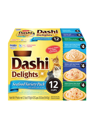 Inaba Dashi Delight Seafood Variety Pack Cat Treats, 12 x 70g