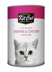 Kit Cat Wild Caught Sardine & Chicken Cat Wet Food, 400g
