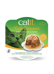 Catit Fish Dinner Tilapia & Potato Cat Wet Food, 6 x 80g