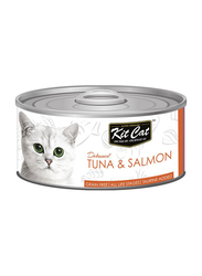 Kit Cat Tuna Salmon Wet Cat Food, 6 x 80g