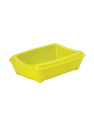 Moderna Arist-O-Tray-Cat Litter Tray, Large with Rim, Yellow