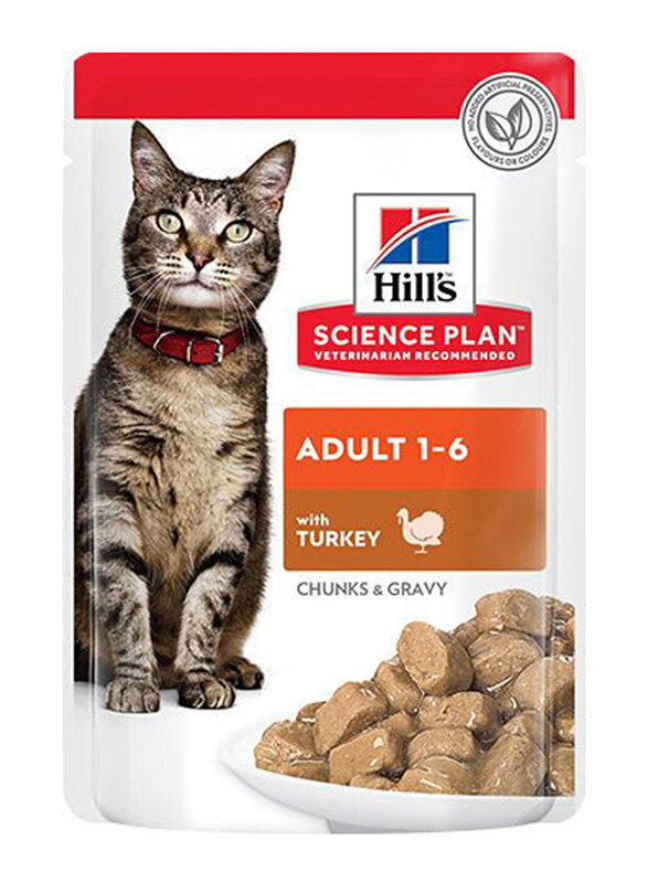 

Hill's Science Plan Adult 1+ with Turkey Wet Cat Food Pouches, 12 x 85g