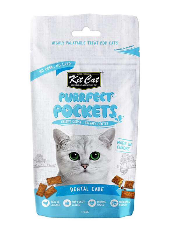 

Kit Cat Purrfect Dental Care Control Pockets Cat Treats Dry Food, 60g