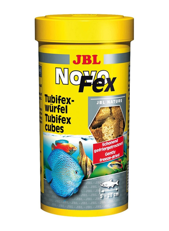 JBL Novo Fex Tubifex Cubes, Treats for Aquarium Fish, 250ml