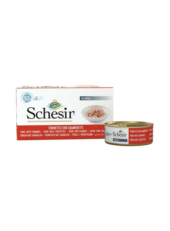 

Schesir Tuna with Shrimps Wet Cat Food, 6 x 50g