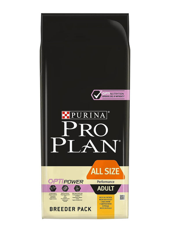 Purina Pro Plan Chicken Flavor All Size Performance Adult Dog Dry Food, 18 Kg