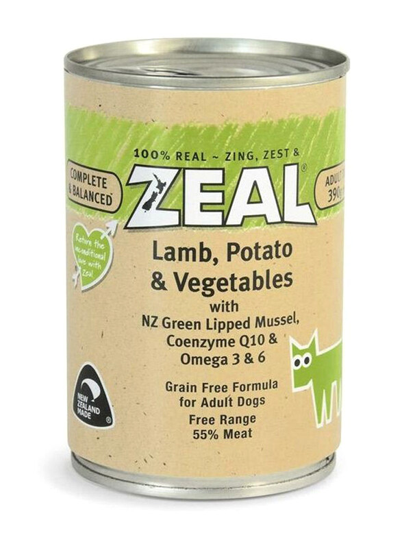 

Zeal Lamb & Vegetables Canned Wet Dog Food, 390g