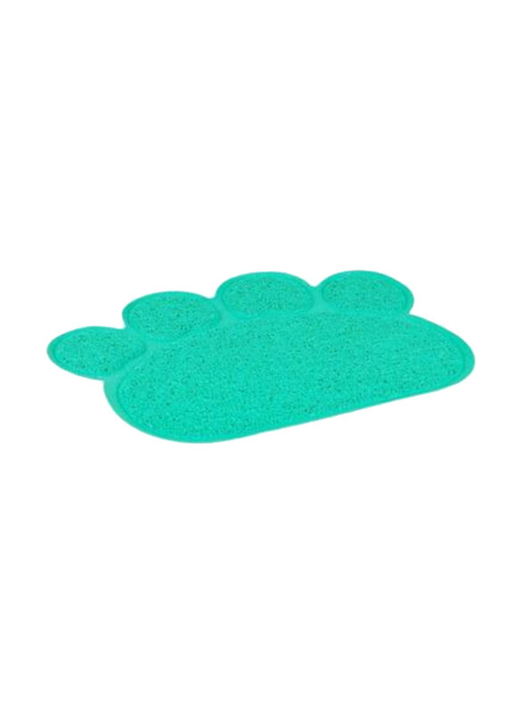 

Flamingo Cat Litter Tray Paw Mat, Small, Green