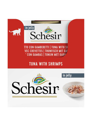 Schesir Tuna With Shrimps Cat Wet Food, 7 x 85g