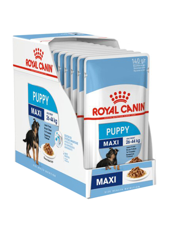 Royal Canin Size Health Nutrition Maxi Puppy Wet Food for Dogs, 10 x 140g