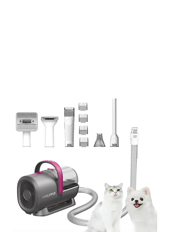Petkit 5-in-1 Air Clipper Cats & Dogs Grooming Kit, Grey/White