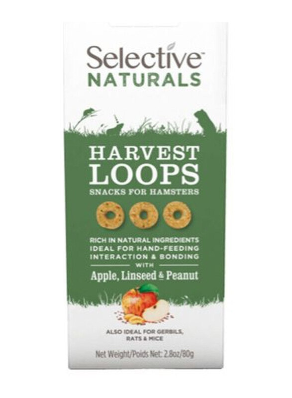 

Tiny Friends Farm Selective Naturals Harvest Loops for Dry Hamster Food, 80g