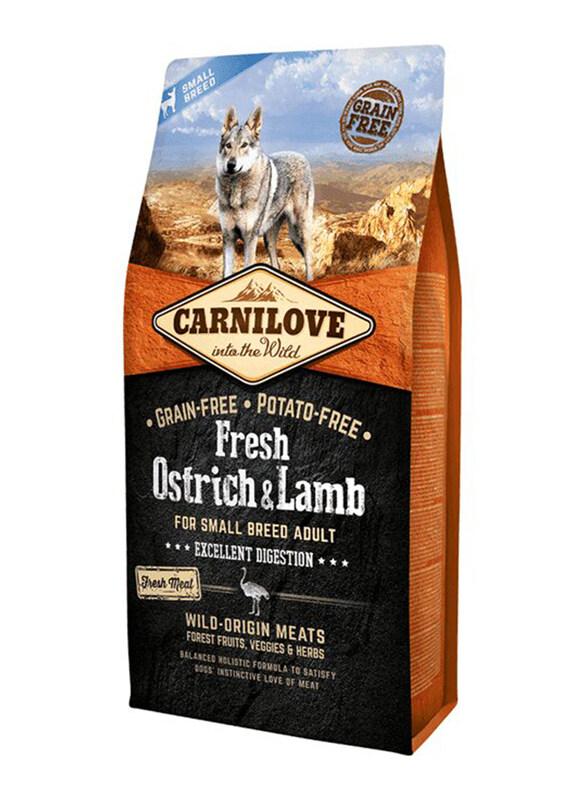 

Carnilove Fresh Ostrich & Lamb Small Breed Dog Dry Food, 6Kg