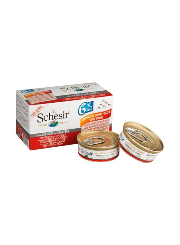 

Schesir Chicken Fillets with Duck Cat Wet Food, 6 x 50g