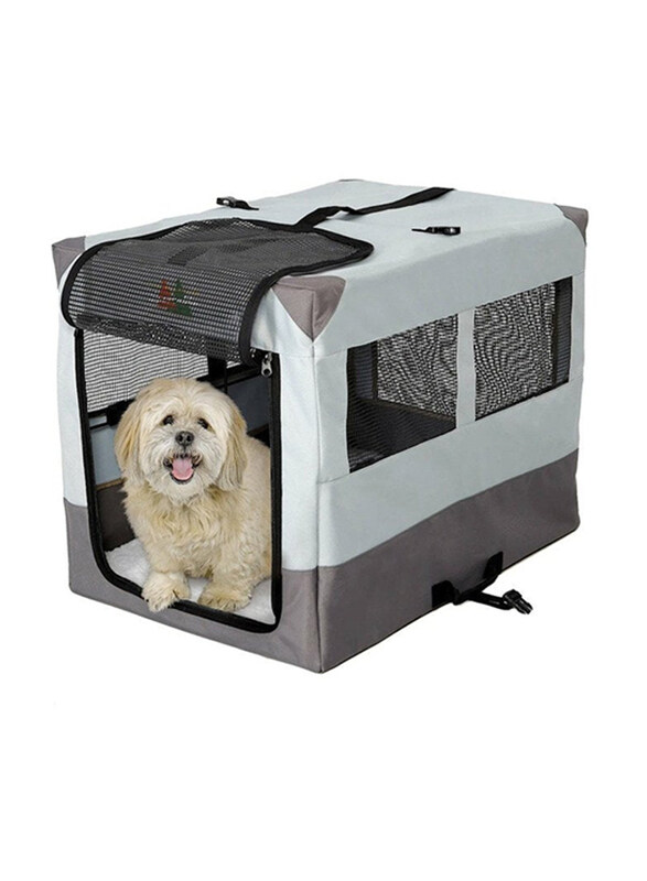 

Midwest Canine Camper Sportable Tent Dog Crate, Medium, Grey/Black