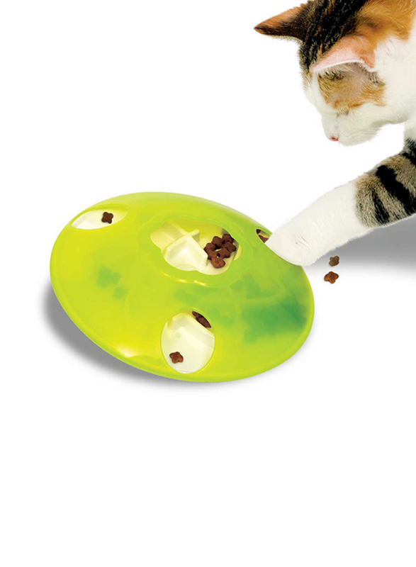 Catit Play Treat Spinner, Green/White