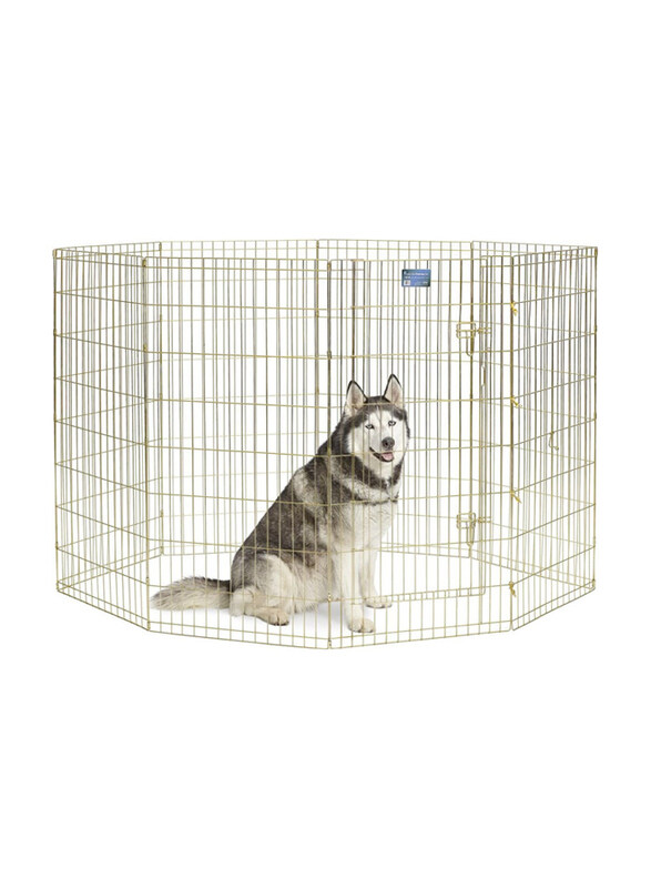 

Midwest Foldable Exercise Pen With Door, 48inch, Gold Zinc