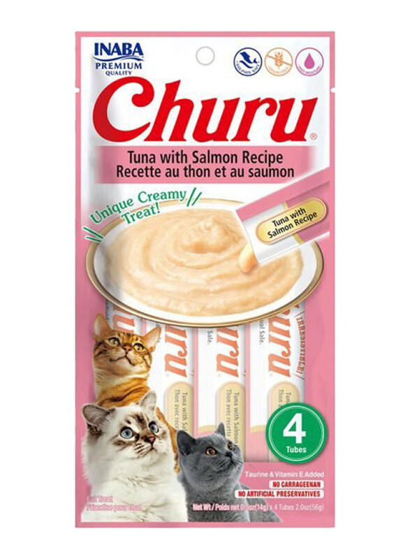 

Inaba Churu Tuna with Salmon Recipe Cat Wet Food, 3 x 4 Piece