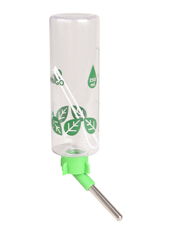 

Flamingo Drinking Bottle for Small Animals, 250ml, Green/Clear