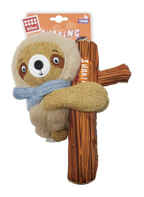

Gigwi Sloth Plush Toy with Squeaker Inside, Multicolour