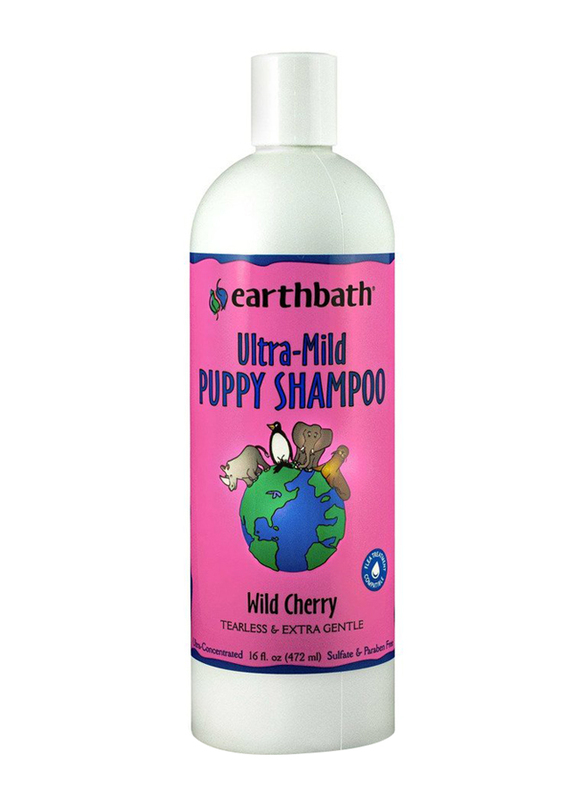 Earthbath Wild Cherry Ultra-Mild Puppy Shampoo, Tearless & Extra Gentle, 16oz
