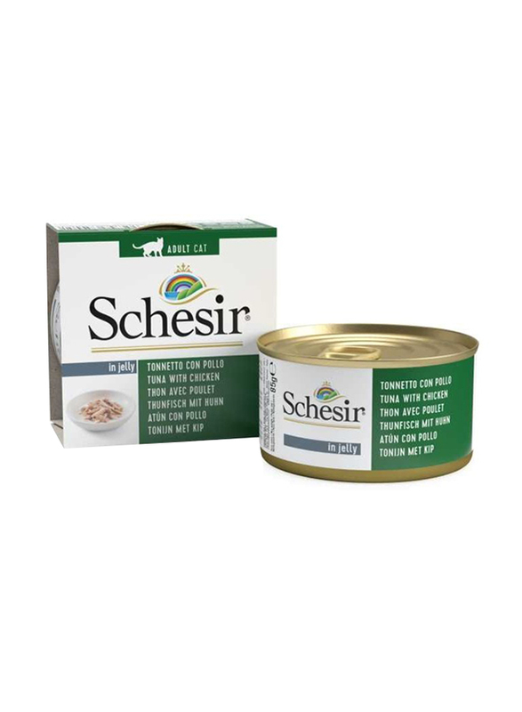 Schesir Tuna With Chicken Fillets Cat Wet Food, 7 x 85g