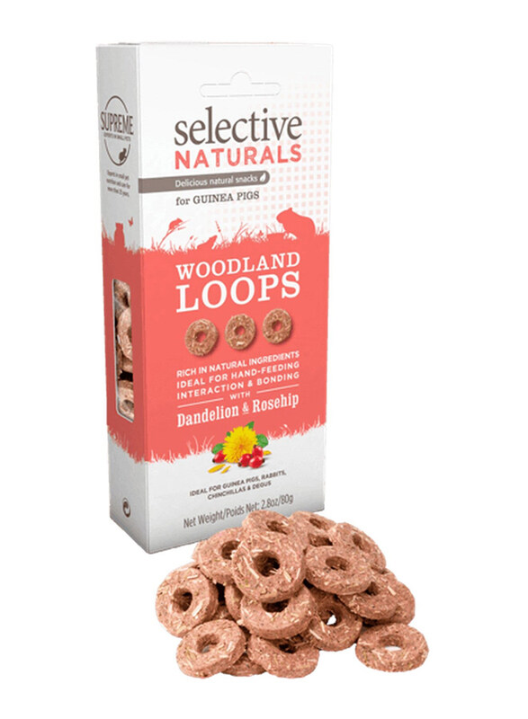 

Tiny Friends Farm Selective Naturals Woodland Loops Dry Guinea Pig Food, 80g