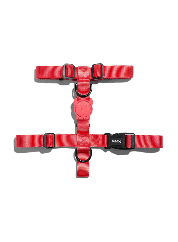 Zee.Dog Neopro H-Harness for Dog, Large, Coral
