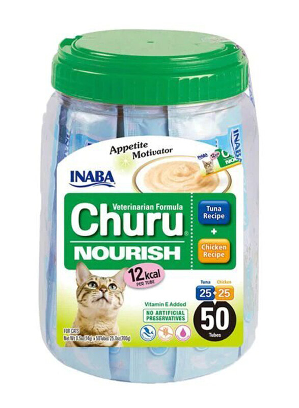 

Inaba Churu Nourish Tuna Recipe & Chicken Recipe Treats Cat Wet Food, 50 Pieces