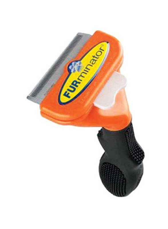 

Furminator Long Hair Deshedding Tool for Medium Dogs, Orange/Black