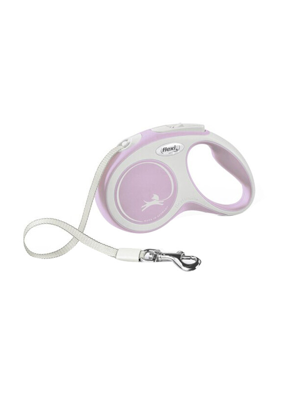 

Flexi New Comfort Tape Safety Dogs Leash, Medium, 5m, Rose