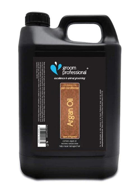 Groom Professional Argan Oil Dog Conditioner, 4 Litre, Black