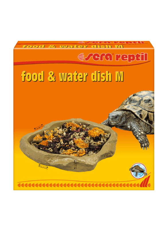 Sera Reptile Food & Water Dish, Medium, Brown