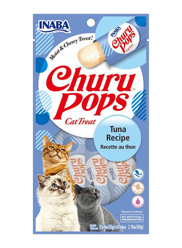 

Inaba Churu Pops Tuna Recipe Cat Wet Food, 3 x 4 Piece