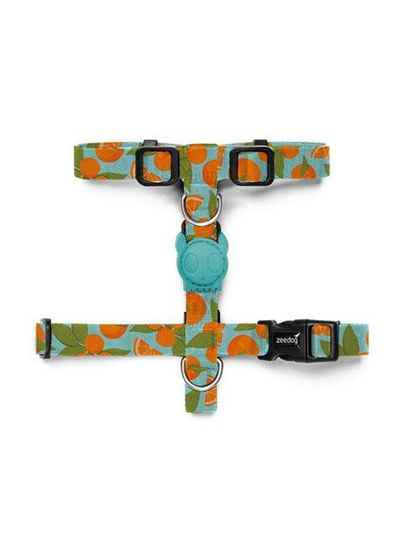 

Zee.Dog Florida H-Harness for Dog, Medium, Blue/Orange
