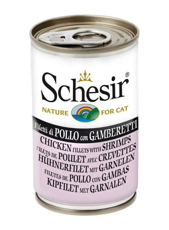 

Schesir Chicken With Shrimps Adult Wet Cat Food, 12 x 140g