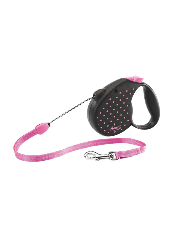 Flexi Standard Colour Cord Dog Leash, Small, 5m, Pink